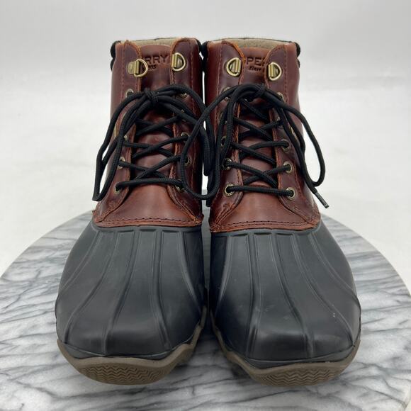 Sperry Mens 8.5 Duck Boots Leather Top-Sider Avenue Lace Up Waterproof Outdoor - Picture 3 of 13